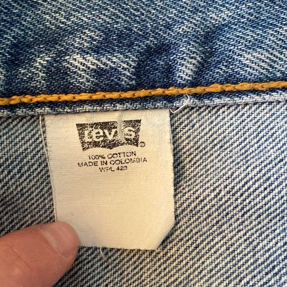 Vtg Levi’s 501 Button-fly Denim Jeans 38x30 - image 5