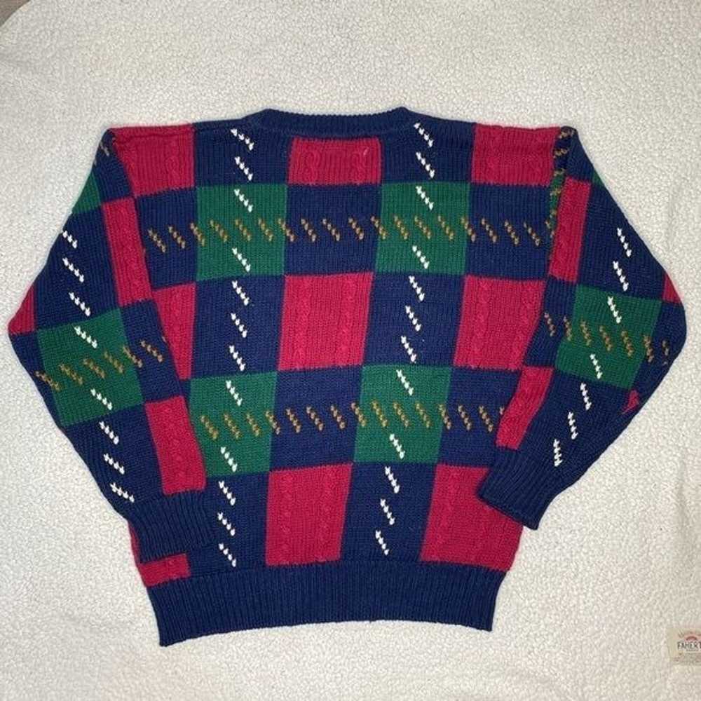 Vintage St. John’s Bay Colorblock Patchwork Knit … - image 2