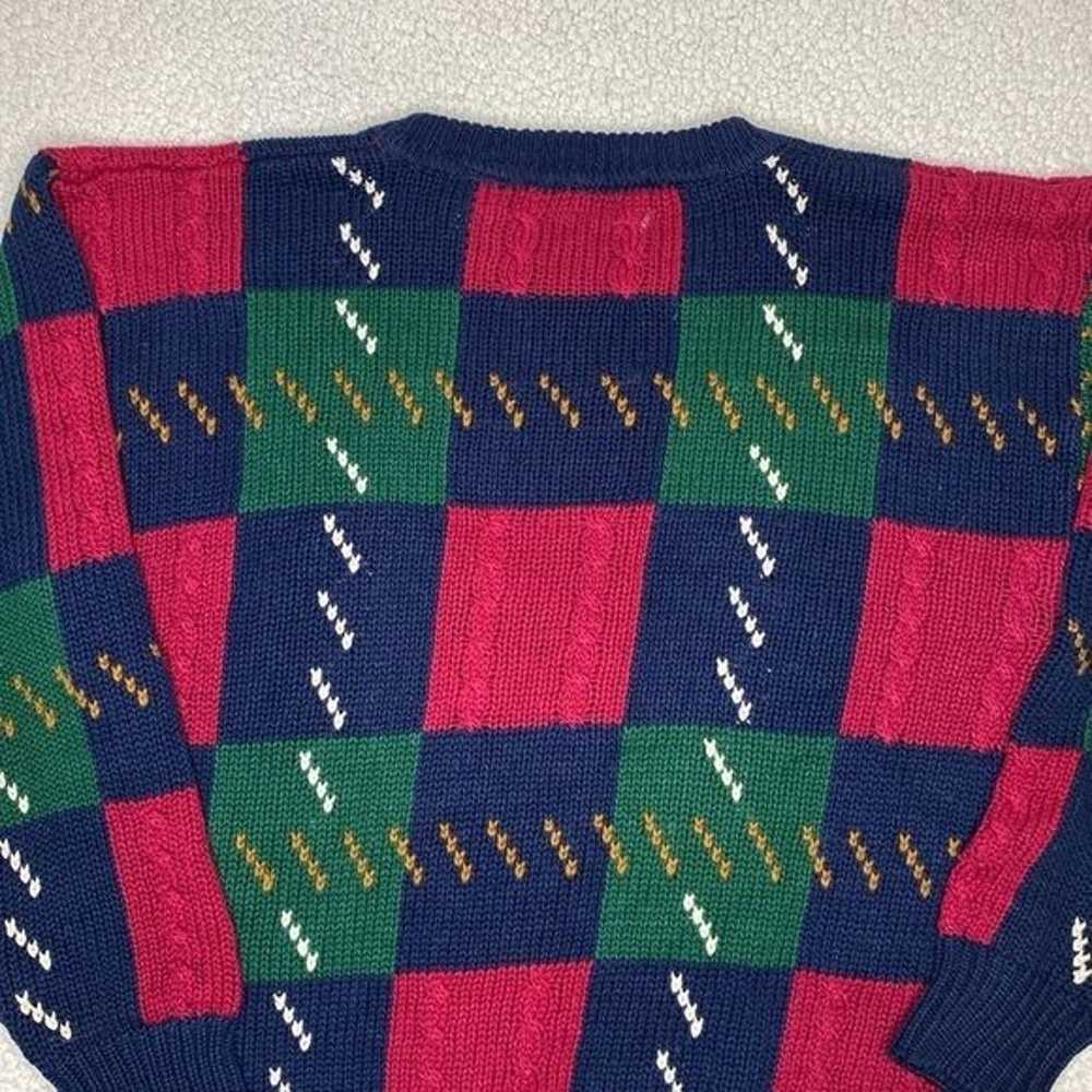Vintage St. John’s Bay Colorblock Patchwork Knit … - image 4