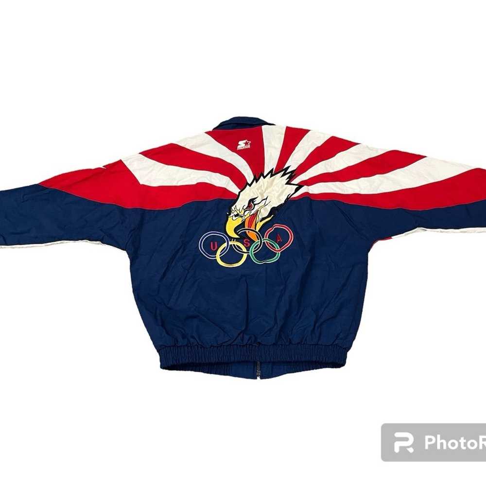 Vintage Team USA Starter Olympic Windbreaker Jack… - image 1