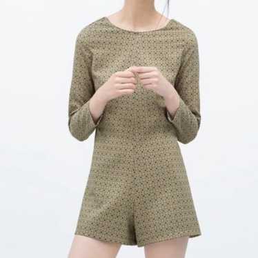 Zara Trafaluc Long-Sleeve Shorts Romper