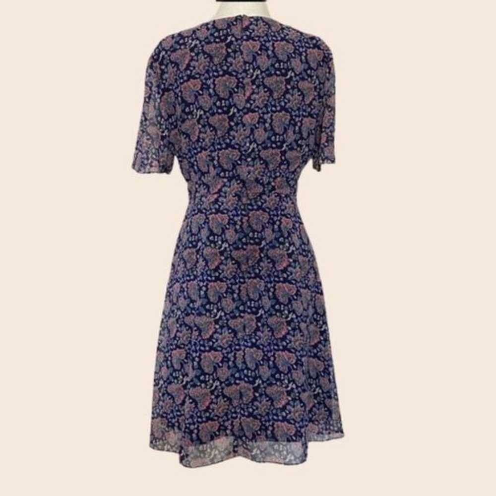 Madewell Navy Orchard Flutter-Sleeve Dress in Fan… - image 6