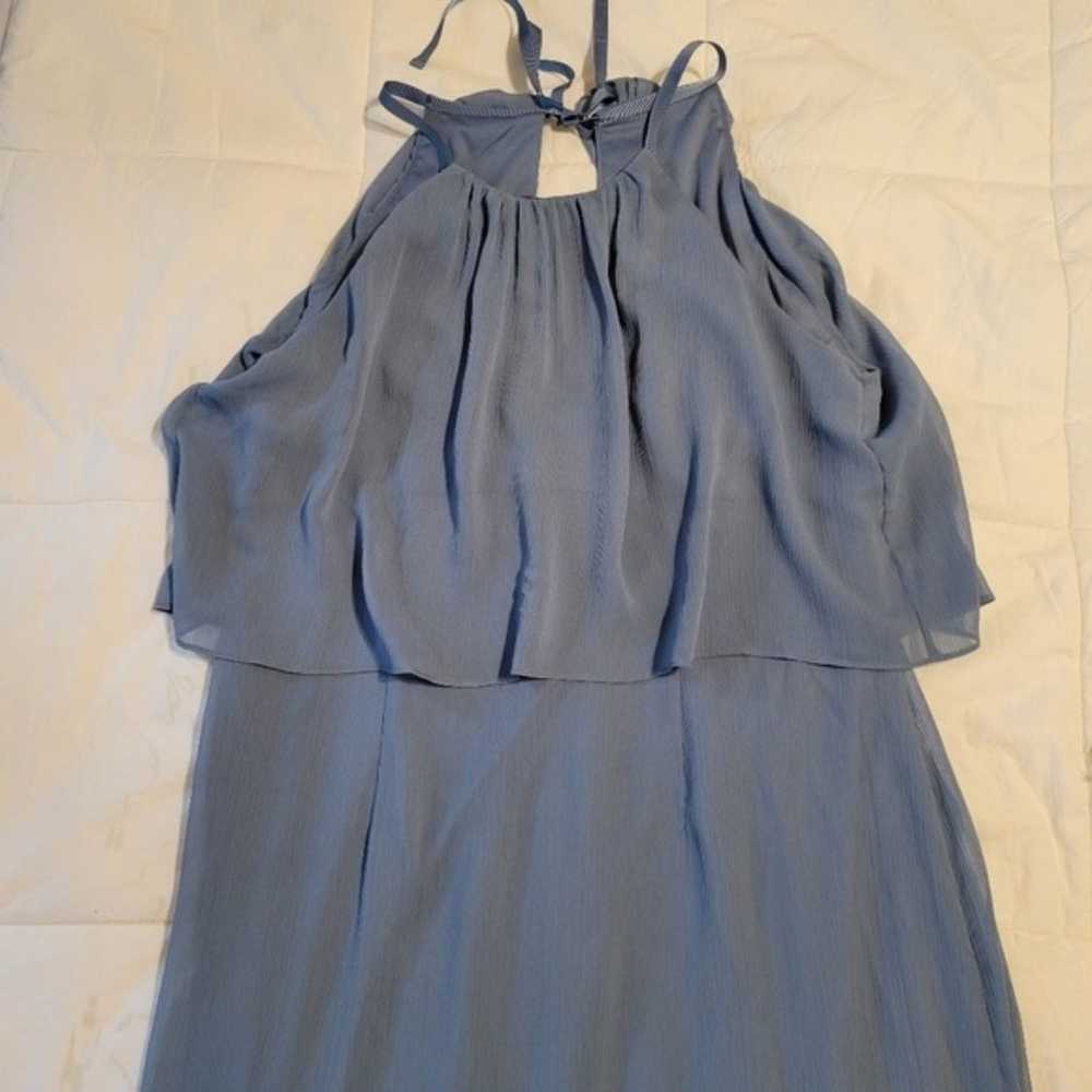 David’s Bridal junior Bridesmaid Dress Steel Blue… - image 10