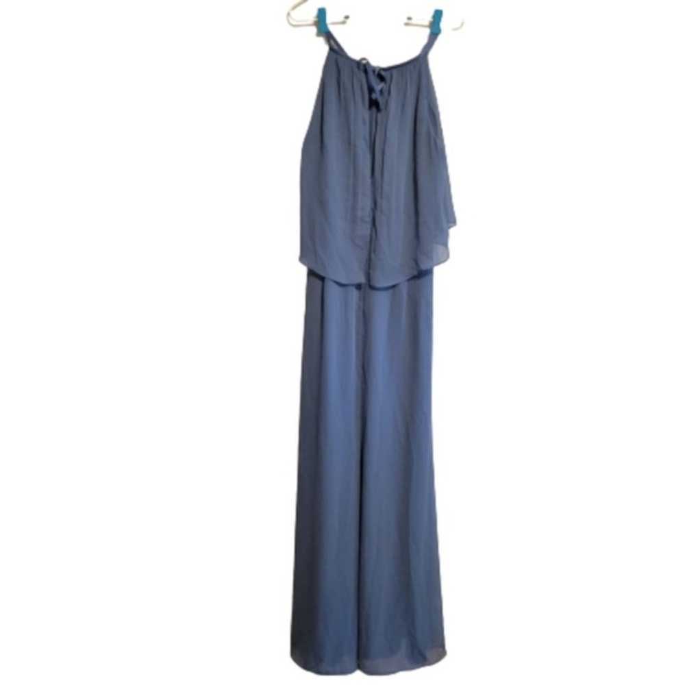 David’s Bridal junior Bridesmaid Dress Steel Blue… - image 3