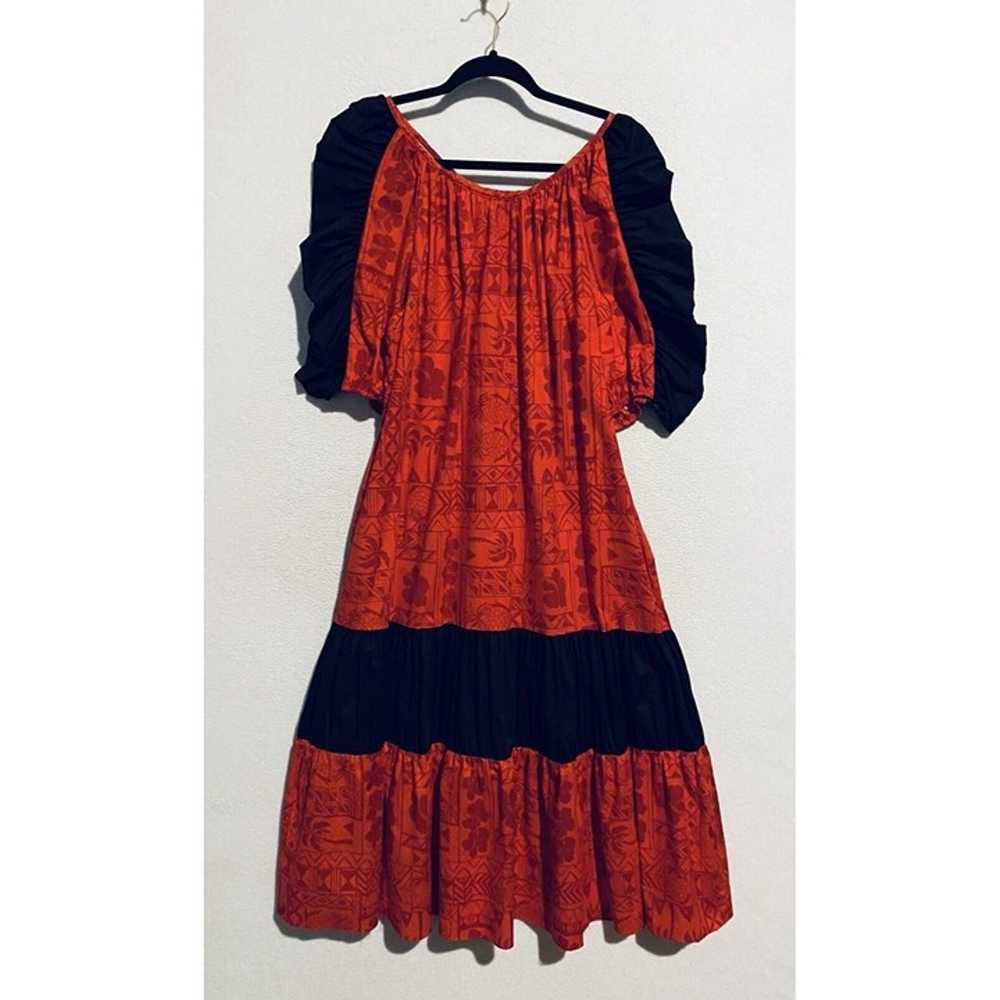 Hilo Hattie Dress Womens Large Red Black Floral P… - image 1