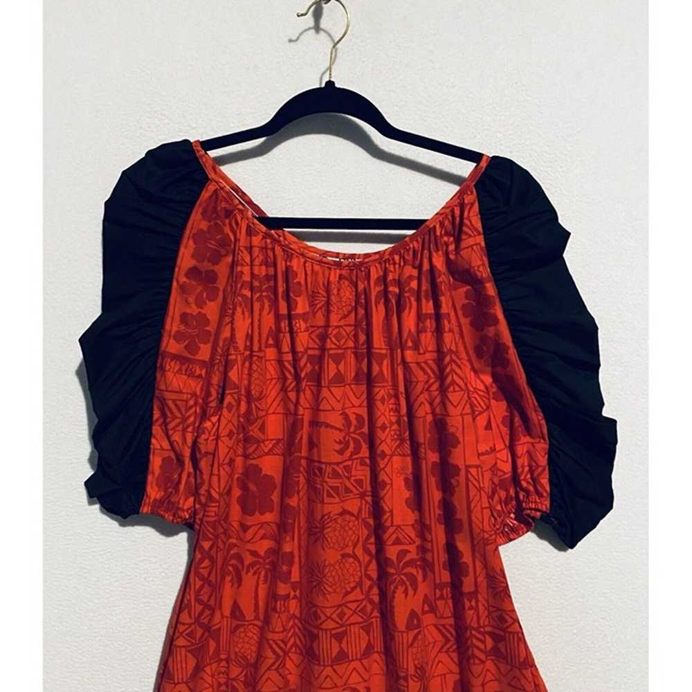Hilo Hattie Dress Womens Large Red Black Floral P… - image 2
