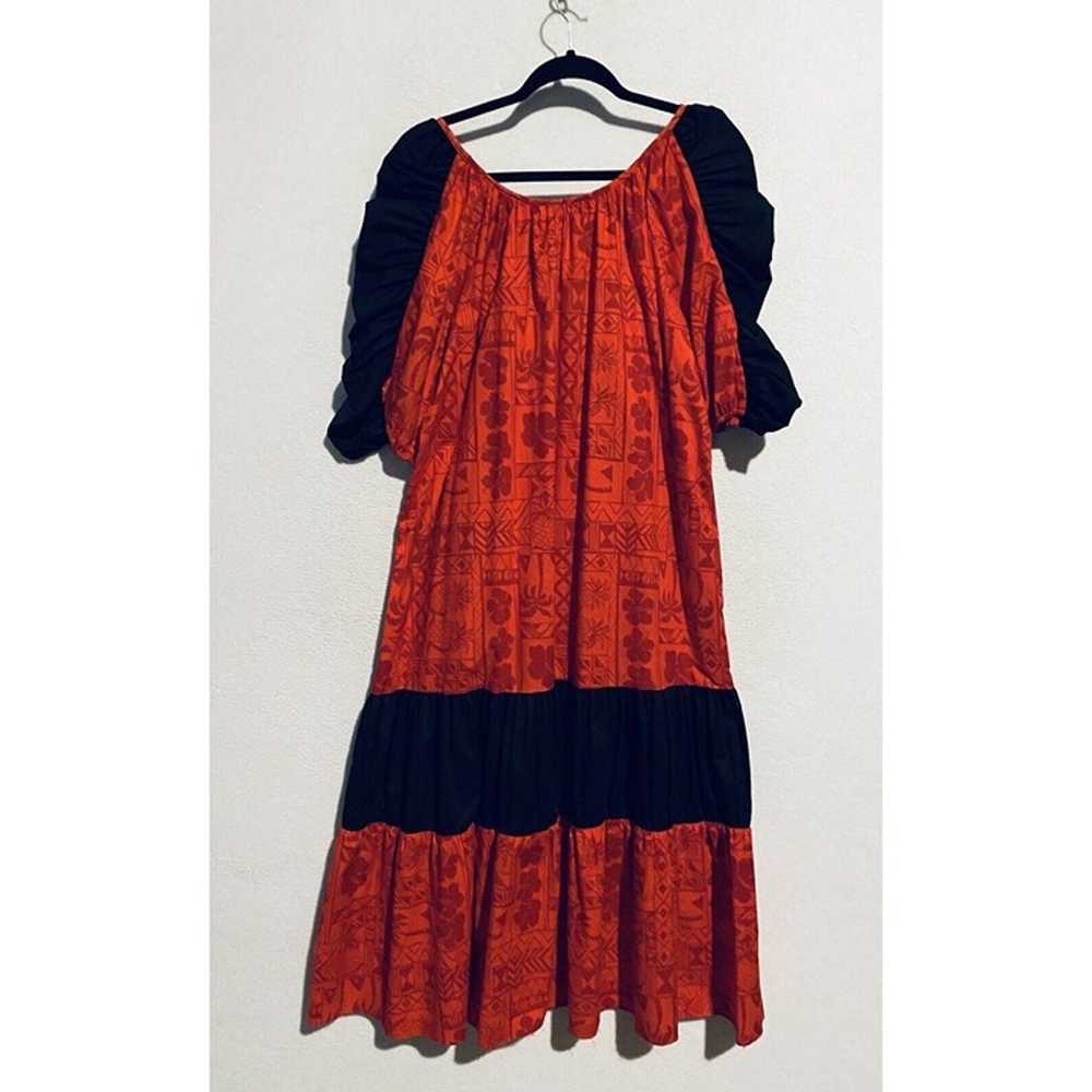 Hilo Hattie Dress Womens Large Red Black Floral P… - image 3