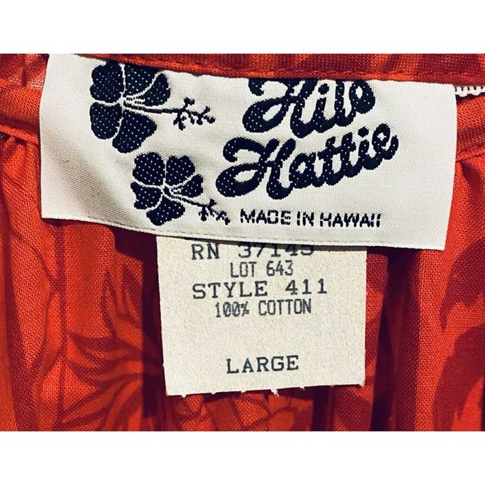 Hilo Hattie Dress Womens Large Red Black Floral P… - image 4