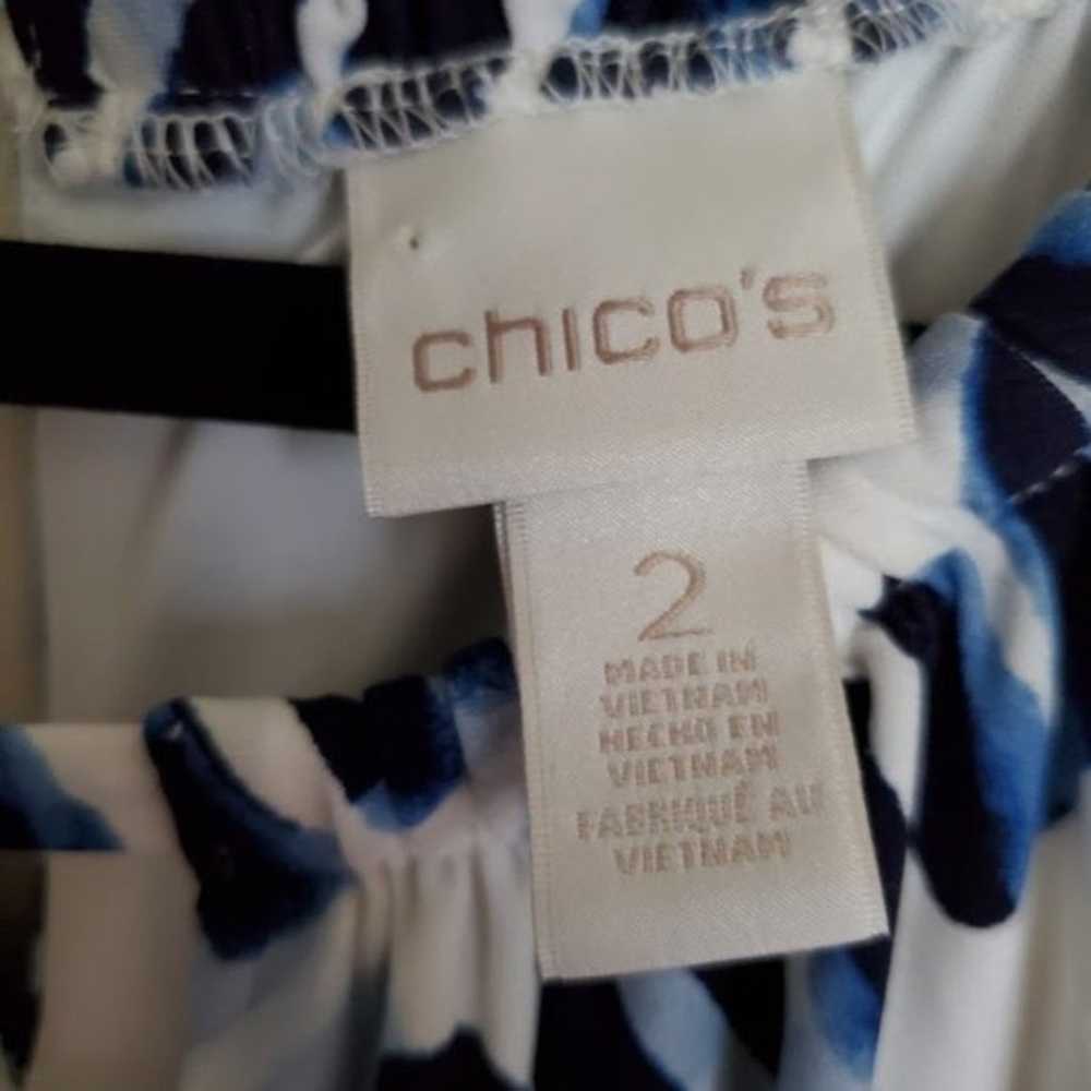 Chico's Blue Diamond Tie-Dye Maxi Dress - image 4