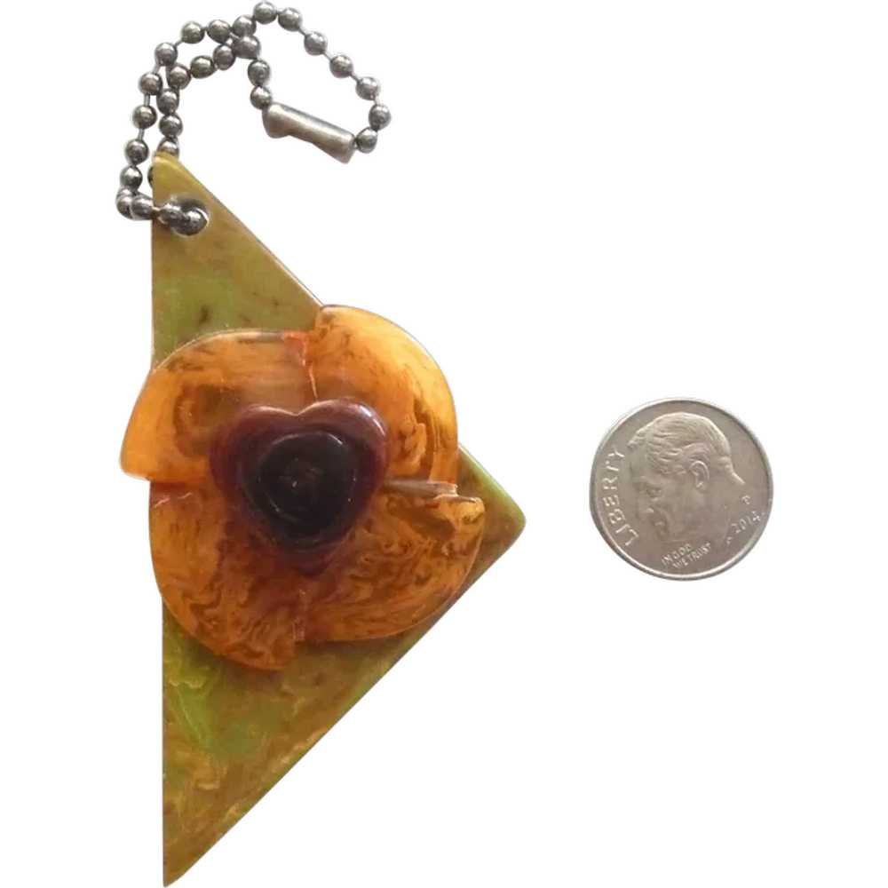 Bakelite Charm Zipper Pull Pendant for Necklace B… - image 1