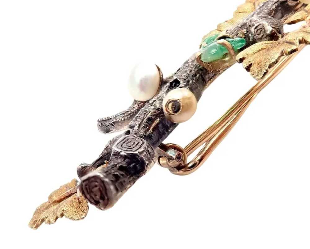 Vintage Buccellati 18k White Yellow Gold Carved E… - image 6