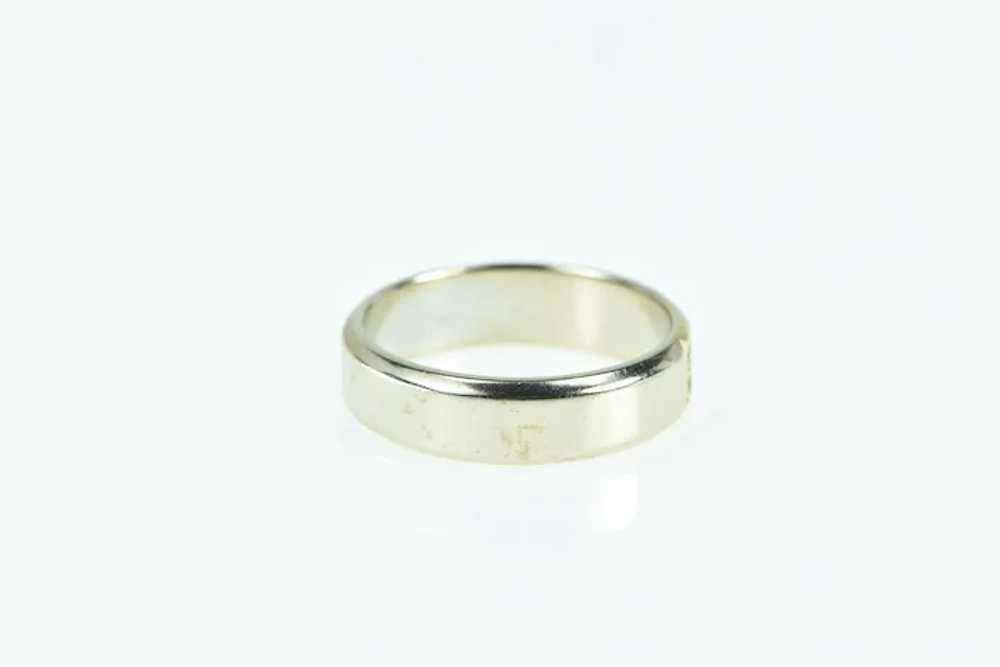 14K 5.5mm Vintage Diamond Inset Wedding Band Ring… - image 2