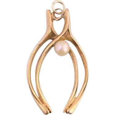 Vintage Gold Wishbone Charm