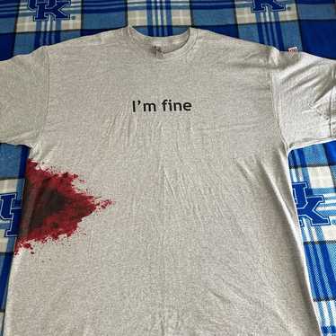 I'm Fine Men's 2xLarge TShirt Sarcastic Humor Gra… - image 1