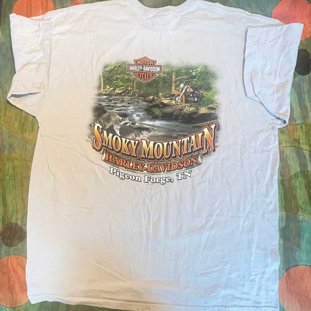Harley Davidson T-shirt Mens White 2XL Smoky Moun… - image 5