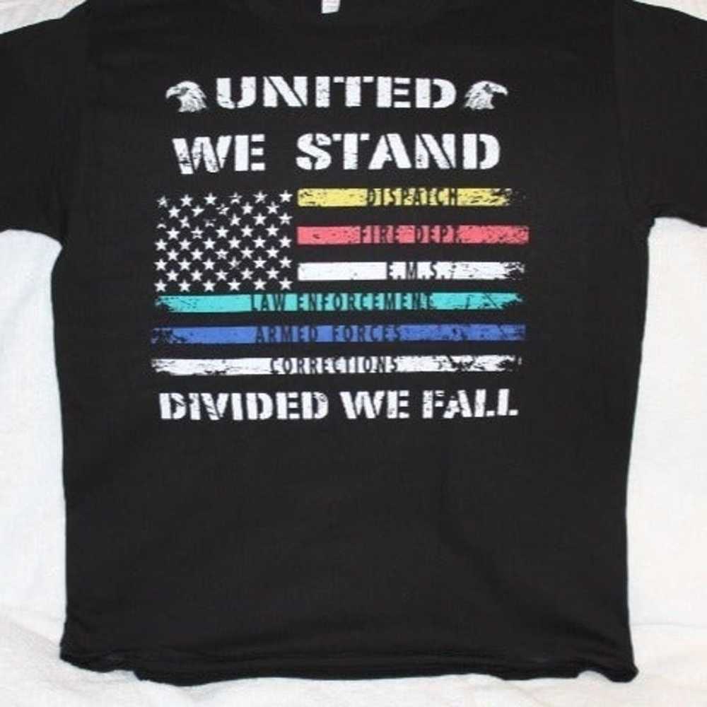 UNITED WE STAND AMERICAN FLAG T-SHIRT - image 1