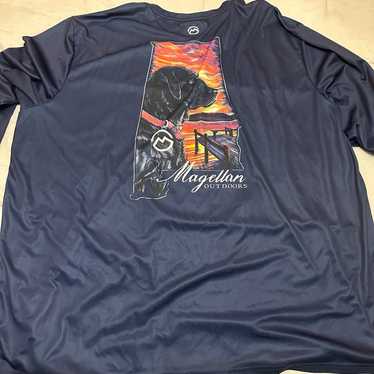 Magellan Long Sleeve Fishing Shirt Beige Button Up Outdoors Size 4XL