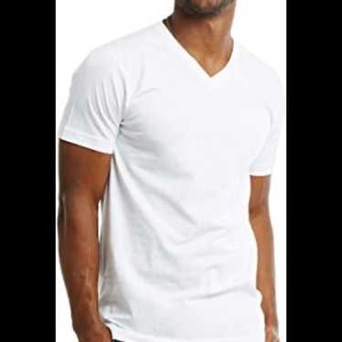 BEST COTTON PREMIUM WHITE V NECK MENS TEE/ 3XL - image 1