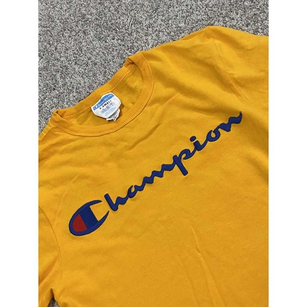 Champion Brand Spellout Long Sleeve T Shirt Retro… - image 2