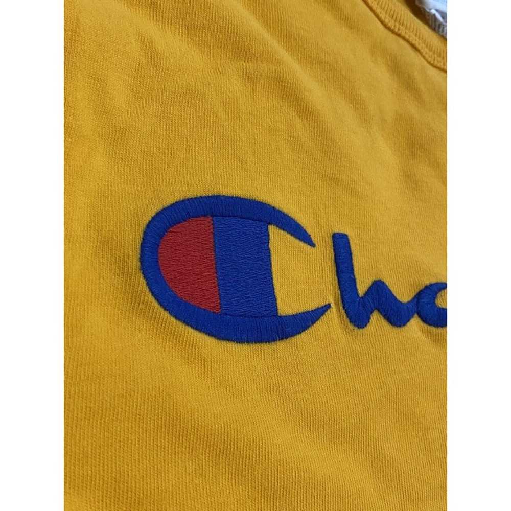 Champion Brand Spellout Long Sleeve T Shirt Retro… - image 3