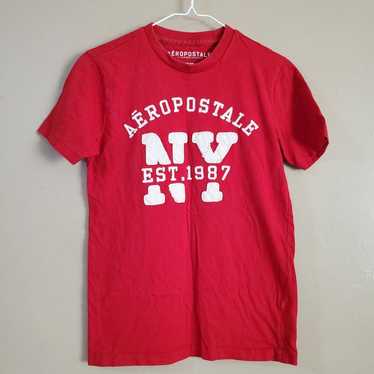 Aeropostale NY Mens Crewneck T-Shirt Size XS Red … - image 1