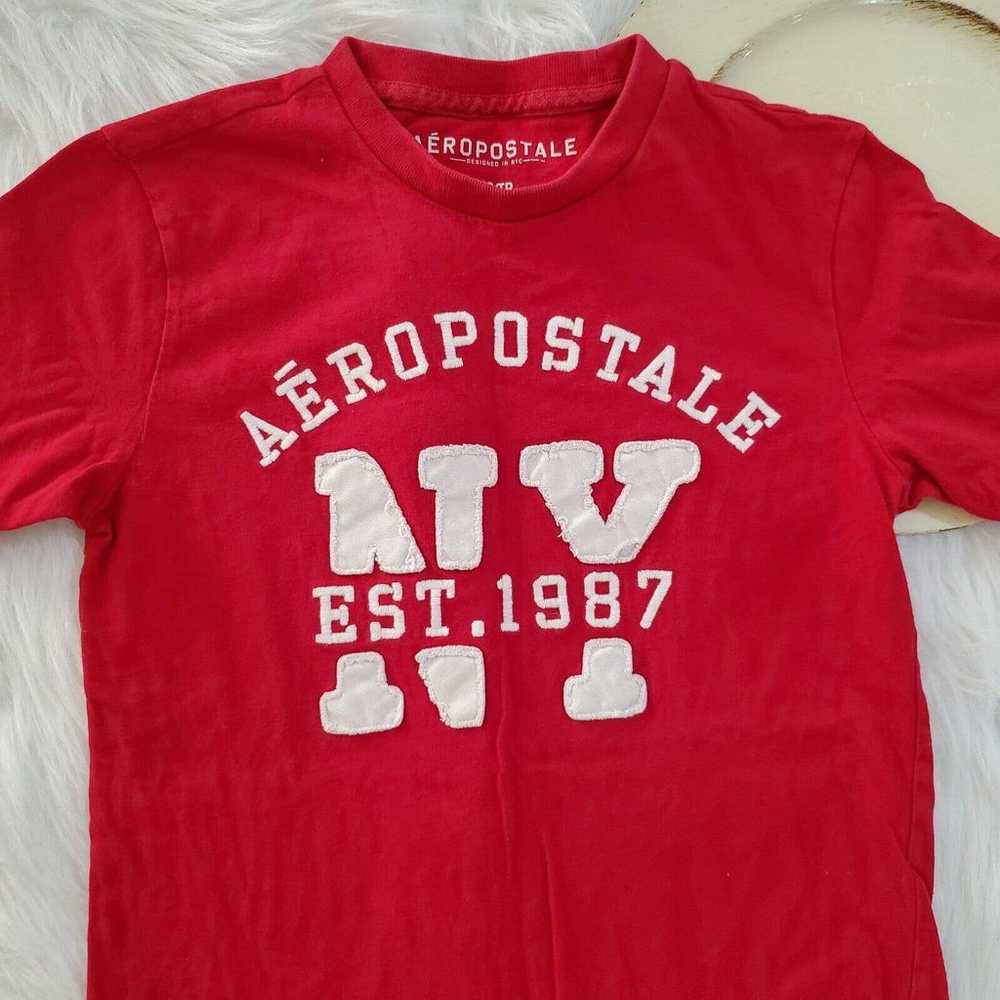 Aeropostale NY Mens Crewneck T-Shirt Size XS Red … - image 3