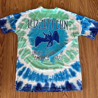 Led Zeppelin Tie Dyed Graphic T Shirt Mens Size S… - image 1