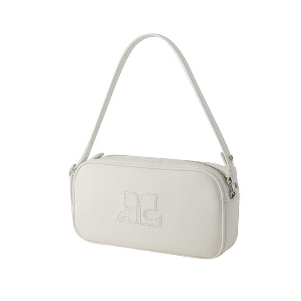 Courrèges Shoulder bag Leather in White - image 2