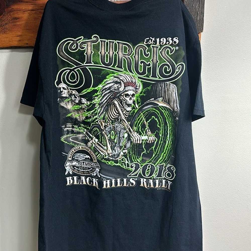 Sturgis 2018 Black Hills Rally Black TShirt, SZ M… - image 2