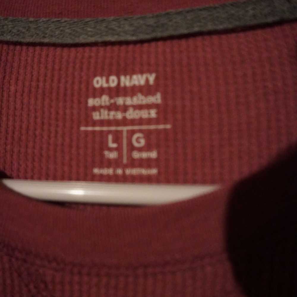 Red Old Navy Waffle Long Sleeve - image 3