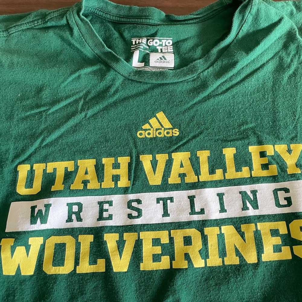 Utah Valley University Wrestling Shirt Adidas Lar… - image 2