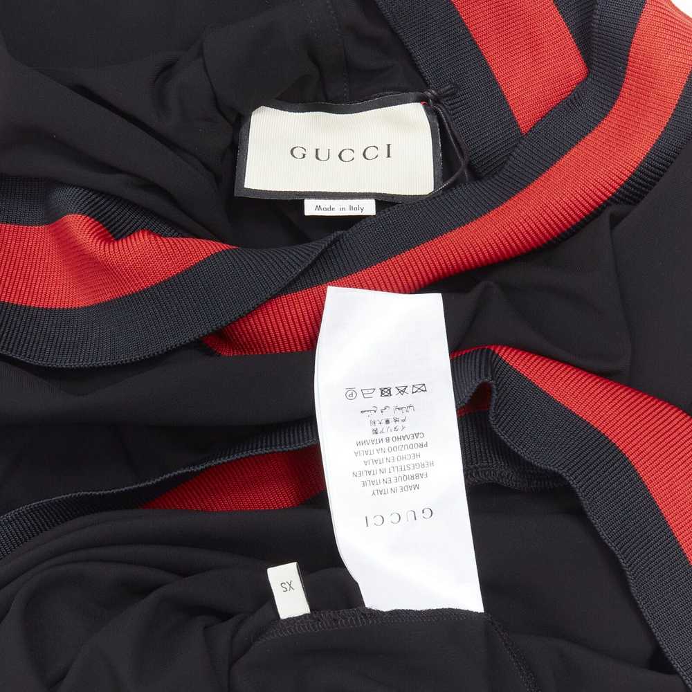 Gucci new GUCCI black blue red signature web trim… - image 10