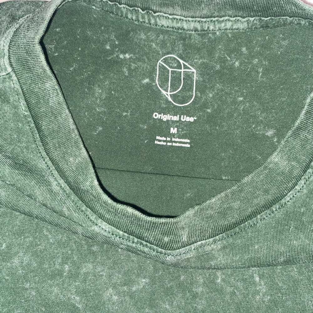 Green “worn” style t shirt - image 2