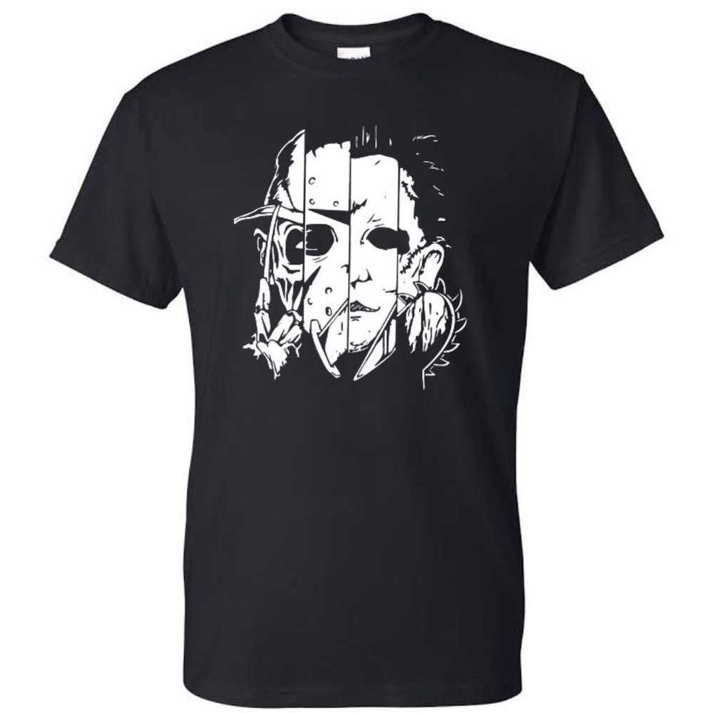 Team horror Michael Myers JASON Voorhees t-shirt - image 1