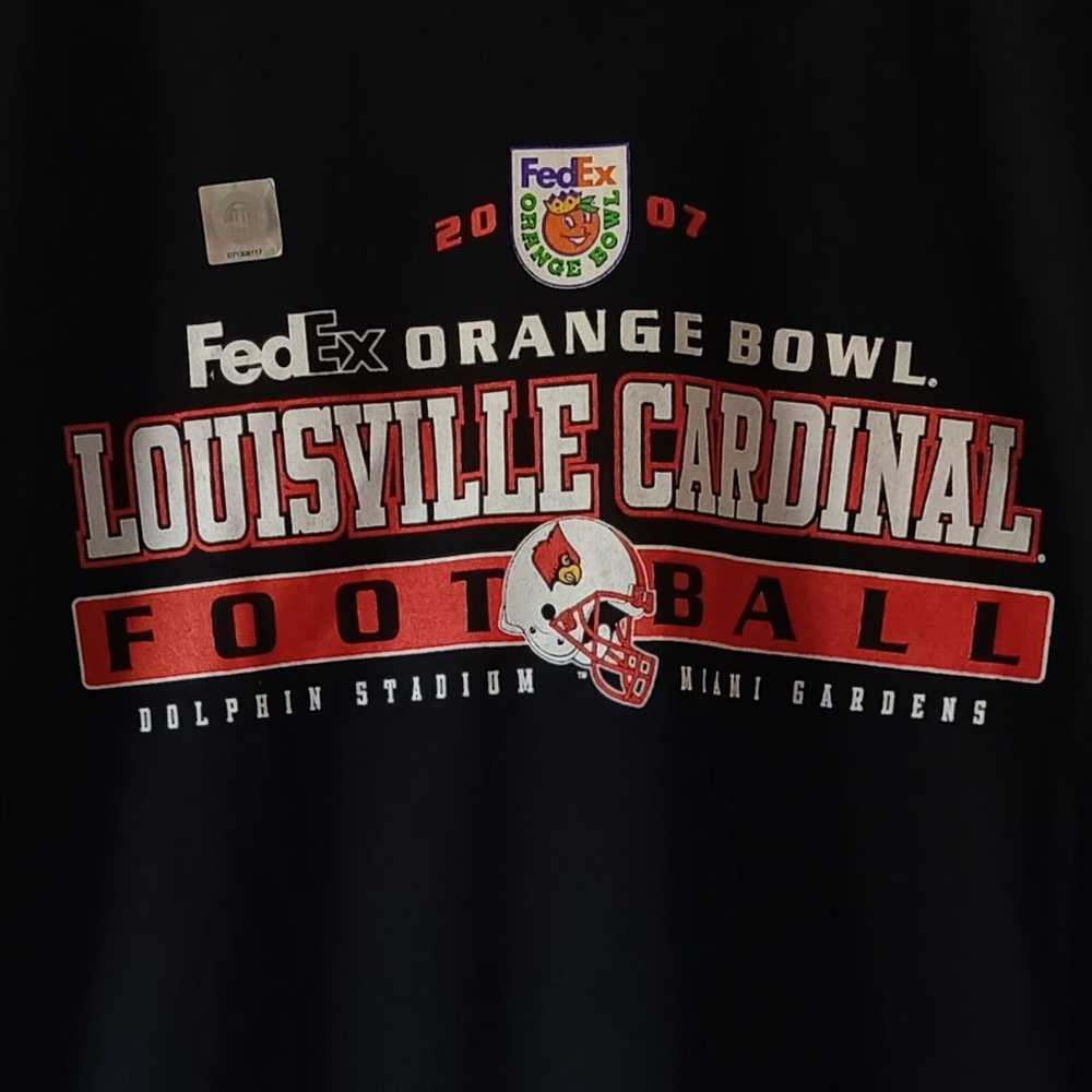 Louisville Cardinal Football men's black short sl… - image 3