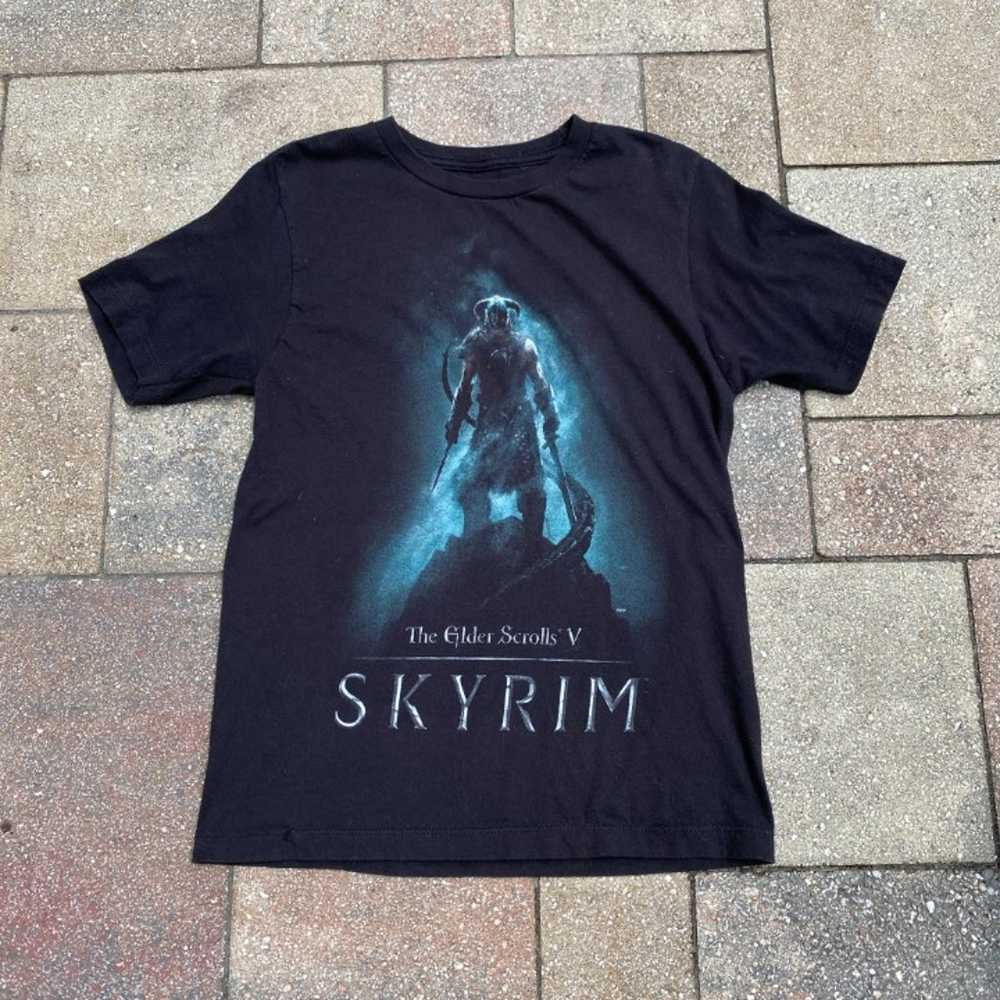 Black SKYRIM The Elder Scrolls V T Shirt Size XS … - image 2