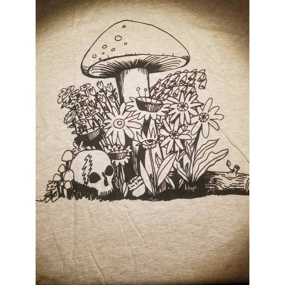 Grateful Dead Grey Mushroom Tshirt Medium Jerry G… - image 2