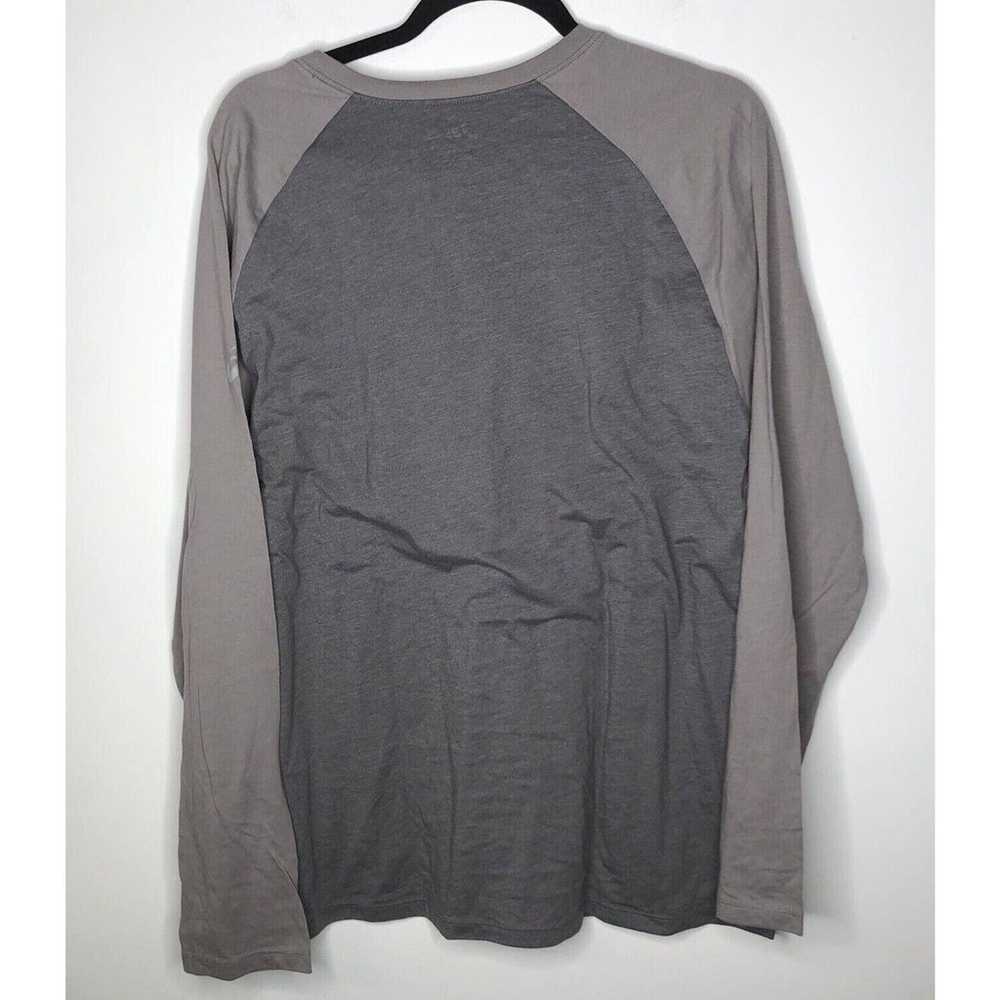 Asics Mens Tee Shirt Size 2XL Gray Raglan Long Sl… - image 3