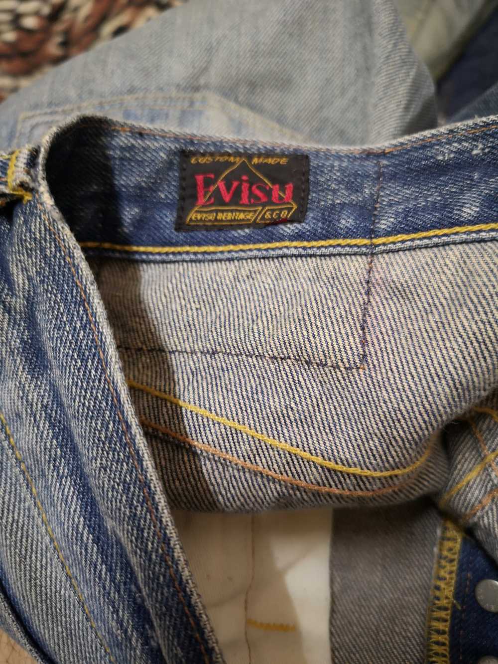 Distressed Denim × Evisu Vintage Rare Distressed … - image 2