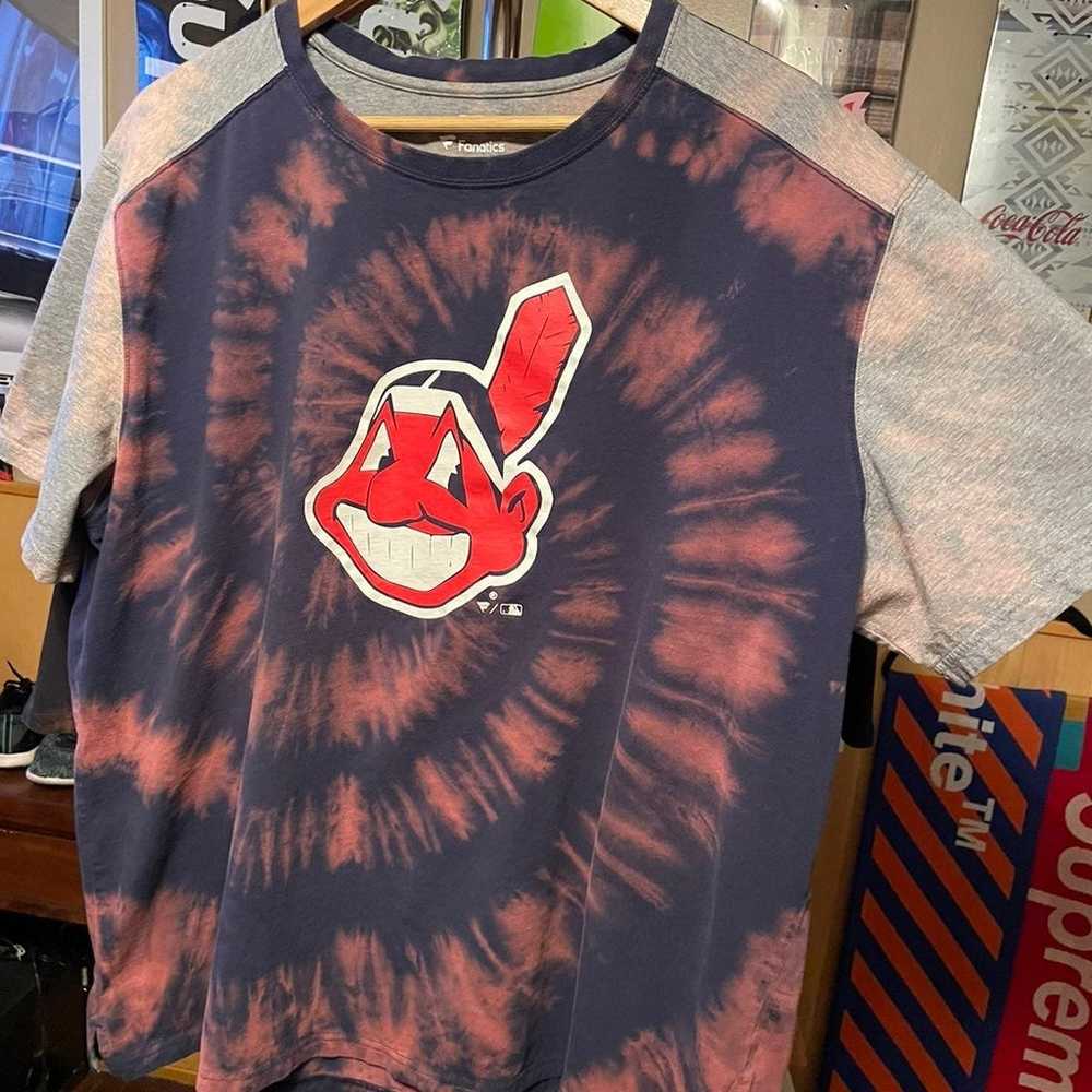 Indians baseball custom one of one reversed dye d… - image 2