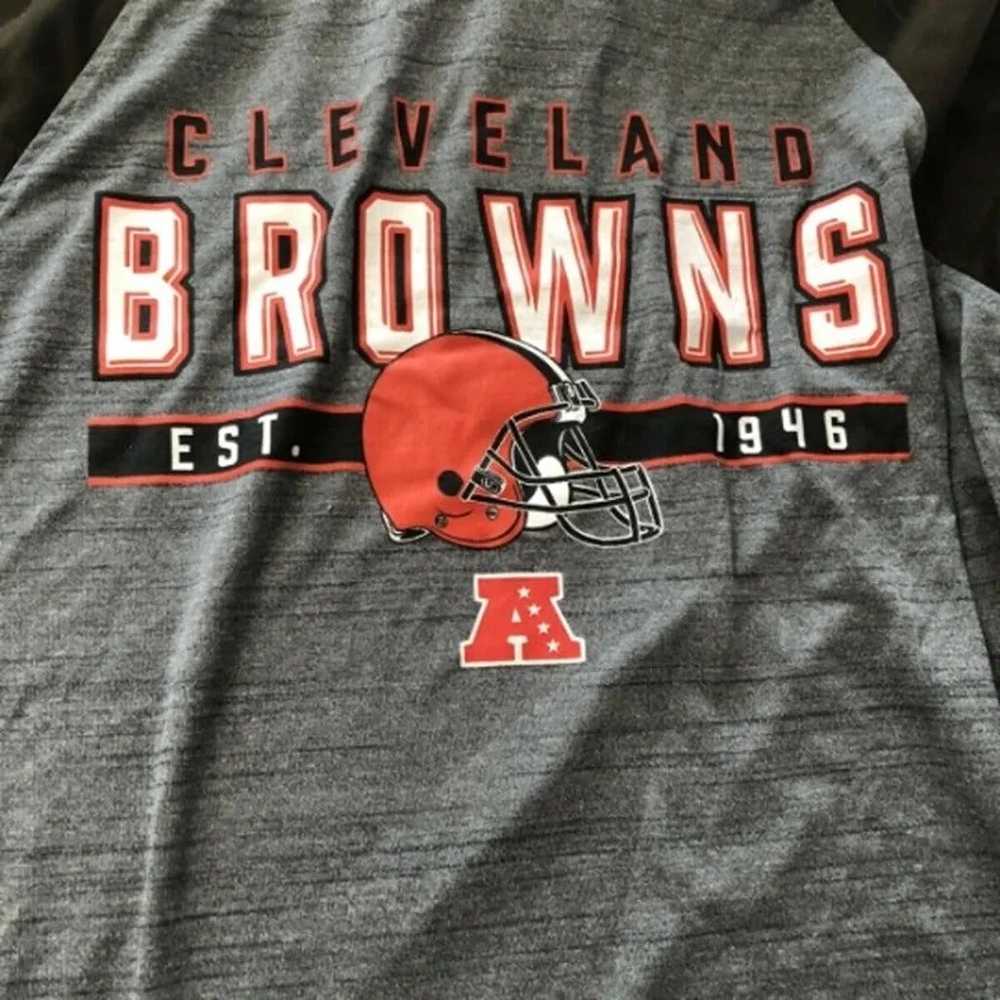 Mens Long Sleeve NFL- Cleveland Browns Shirt- siz… - image 2