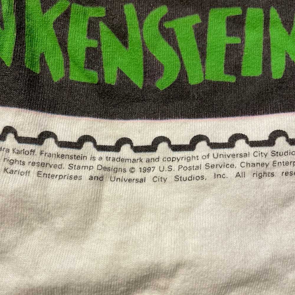 Vintage 1997 Frankenstein Stamp Tshirt - image 3