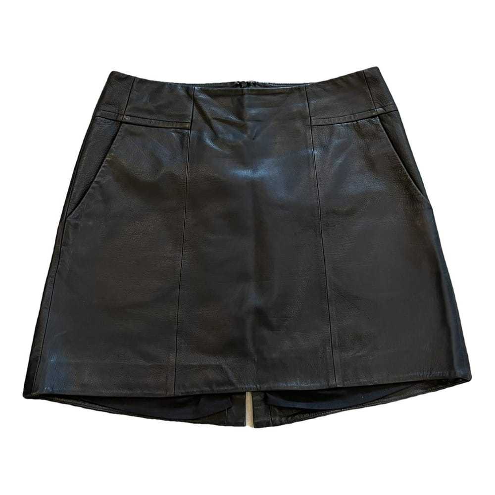 Theory Leather mini skirt - image 1