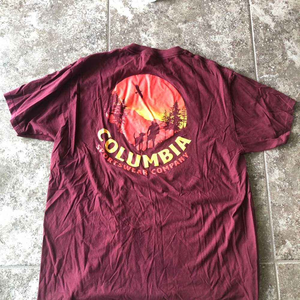 Columbia Sportswear burgundy t shirt - image 1