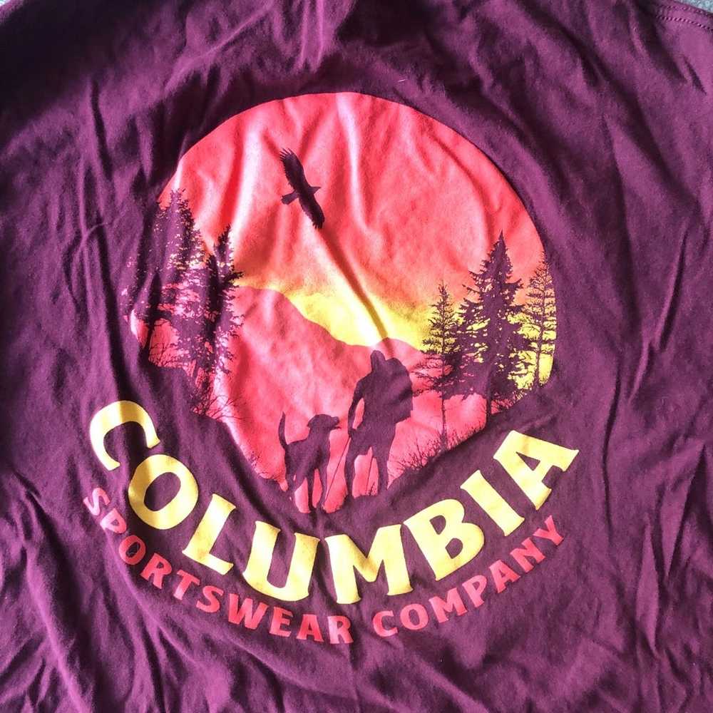 Columbia Sportswear burgundy t shirt - image 2
