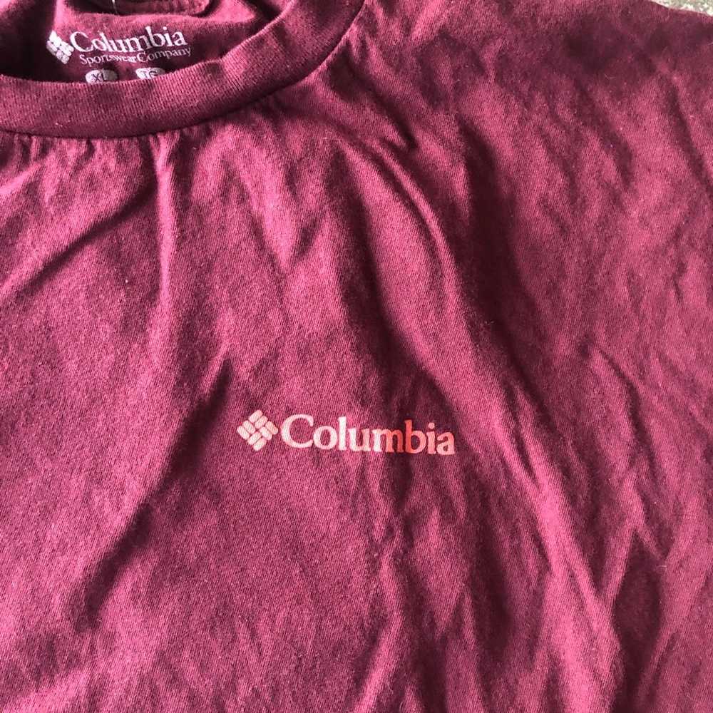 Columbia Sportswear burgundy t shirt - image 4