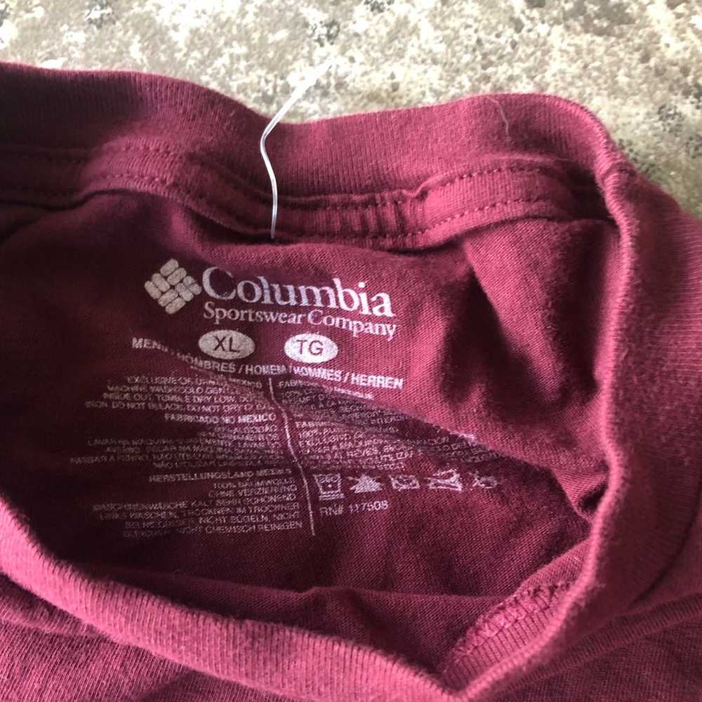 Columbia Sportswear burgundy t shirt - image 5