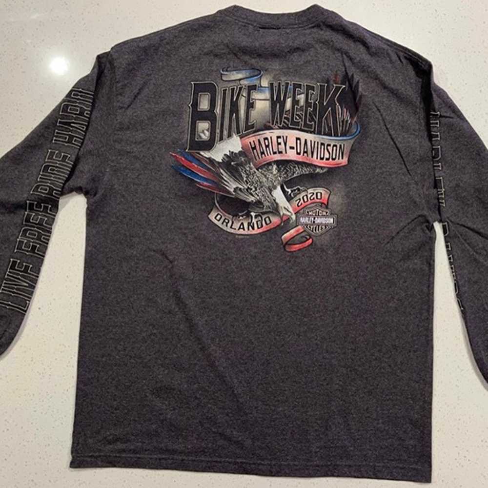 Harley Davidson Gray Bike Week Long Sleeve Shirt - image 6
