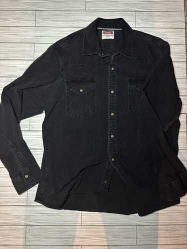 Wrangler Vintage Wrangler Black Pearl Snap Long Sl