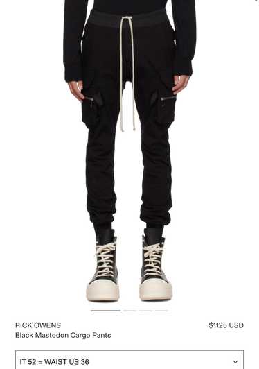 Rick owens mastodon cargo - Gem